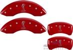 Caliper Covers - Red w/ Shelby Snake Logo - Front & Rear